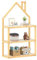 IDIMEX Kinderzimmer Regal LENISE in Hausform Natur/weiß - Kinderregal, Bücherregal, Massive Kiefer, 3 Ablagen mit viel Stauraum