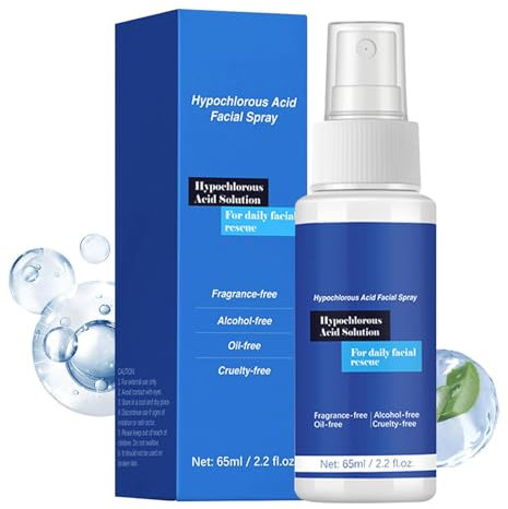 Women Hydrating Skin Liquids, Hypochlorous Acid Spray, Daily Rescue Facial Spray, Hydrating Face Care Spray for Sensitive Skin, Soothing Toner, 65ml, 3 Years Shelf Life