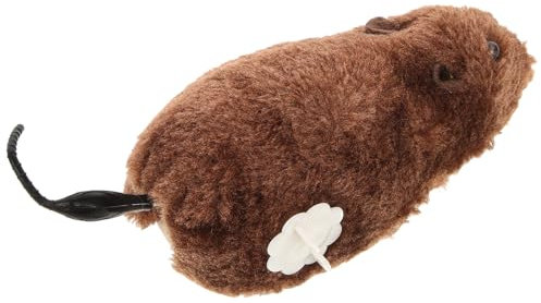 Sosoport Wind-up Mouse on Wheels Toy Chasing Rat Cat Toy Moving Toys for Kids Plush Robotic Moving Mouse for Cat Party