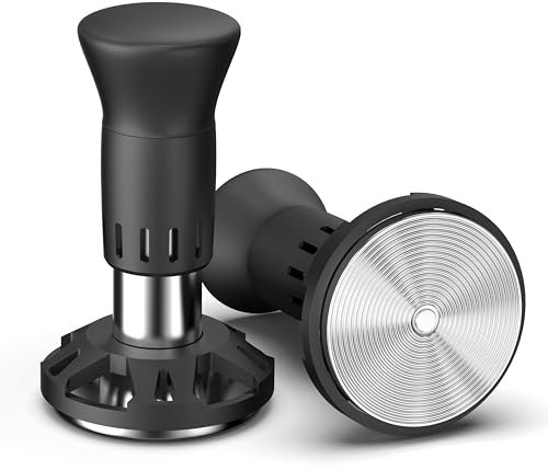 KYONANO 51mm Espresso Tamper - Coffee Tamper with Sound Feedback - Impact Tamper Tool Espresso - Espresso Hand Tamper 51mm with 4 Spring Loaded Compatible with 51mm Portafilter, Breville 800 Series