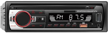 Sctecoau Reproductor MP3 Bluetooth para Coche de 12V Radio FM EstéReo Llamada Manos Reproductor EstéReo Pantalla con RetroiluminacióN LED Reproductor de CD con Carga USB