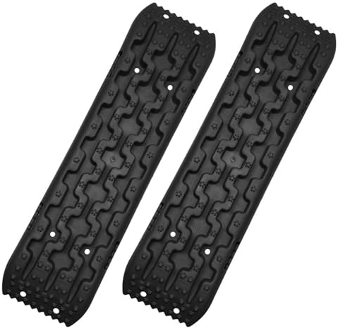 2 Stücke Sandbleche Offroad Traktionsmatte Anfahrhilfe Recovery Board Offroad Tracks 10T Last Geeignet für Außeneinsatz bei Schnee Sand Schlamm für Geländewagen Wohnmobils PKW PKW LKW