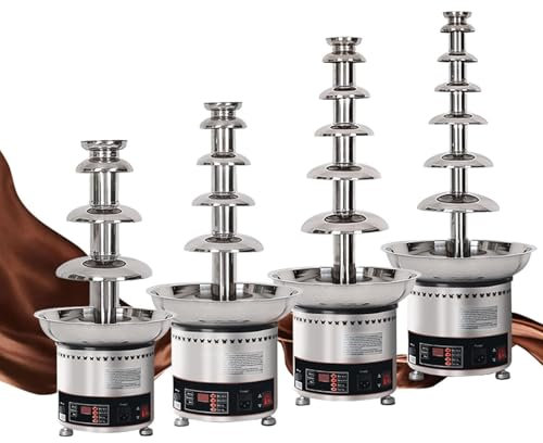 SMRHBWXS 4/5/6/7 Tiers Large Capacity Chocolate Fountain,Commercial Fondue Machine with Temp Control for Parties/Weddings/Restaurants (7tiers)