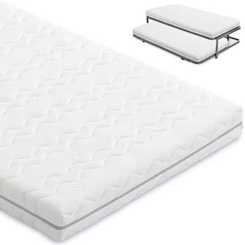 EROSS CONFORT Matratze für Etagenbett oder Ausziehbett, Jugendmatratze für Etagenbett, 90 x 200 cm, antibakteriell, antiallergen, abnehmbarer Reißverschluss, waschbar und atmungsaktiv
