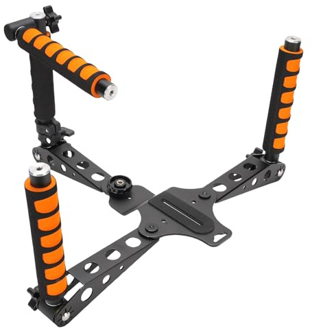 Topiky Kamera Video Rig Käfig, Kamera Schulter Stütz Rig Kit für DSLRs, Camcorder Video Käfig Kit Film Making System, Videokamcorder Stabilisator mit Einstellbarem Griff