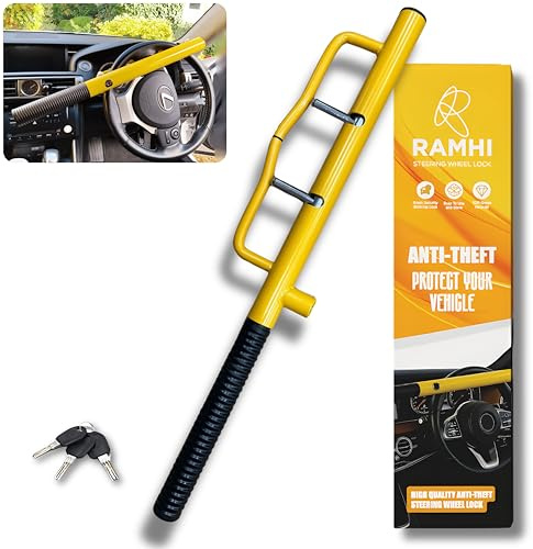 Heavy Duty Car Steering Wheel Lock Anti Theft | Steering Lock for Imported Cars, SUVs and Trucks