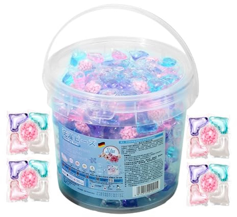 Waschmittel-Kapseln – Tiefenreinigung, Fleckenentfernung, vorgemessene Perlen, leistungsstarke, einfach zu verwendende Wäschetabletten für Waschmaschine, Wohnung, Badezimmer, Zuhause, Wohnheim, Zimmer