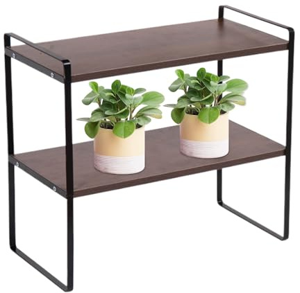 Wimnqie Desktop Bücherregal Organizer | 2-Etagen Moderner Aufsatz Ablage - Schreibtisch Ablage Bücher Aufbewahrungsgestell - Für Zuhause Schlafzimmer Küche Schrank Vorratsschrank Theke Büro Bücher