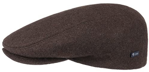 Lipodo Sport Flatcap - Schiebermütze Damen Herren - Flache Mütze mit Schirm - sportliche Schirmmütze Übergangszeit und Winter braun 59 cm