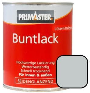 Primaster Buntlack 375ml Lichtgrau Seidenglänzend Wetterbeständig Holz & Metall