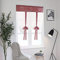 SIMPVALE Cortinas de Cocina, Cortinas de Tul para Ventanas Pequeñas, Tiradas Bordadas, Adecuadas para Cocina, Baño, Dormitorio, Sala de Estar, Balcón, Vino Rojo, Ancho 80 x Alto 100
