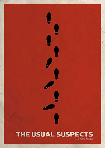 Poster Die üblichen Verdächtigen minimalistische Filmplakat Wandkunst