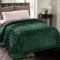 Whale Flotilla Flannel Fleece King Size Blanket for Bed, 230x264 CM Soft Fluffy Velvet Bed Blanket with Decorative Vintage Pattern for All Season, Warm and Lightweight, Deep Green