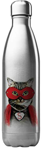 Bouteille Isotherme Personnalisée 500 ml – Acier Inoxydable – Gourde Performance – Cadeau Unique illustration, chat – Fabrication Française (N°22)