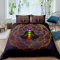 Loussiesd Frauen Bettbezug Set für Mädchen Boho Mandala Betten Set Lila Galaxis Bettwäsche Set 200x200cm Dekor Chic Golden Bohemian Zen Spiritual 3St