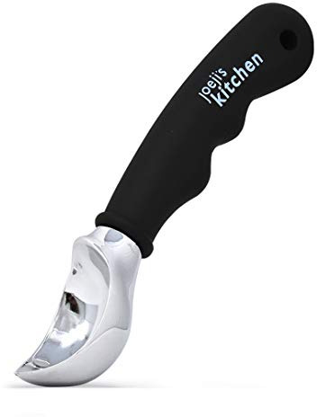 Joeji's Kitchen Eisportionierer - Edelstahl - Ice Cream Scoop mit Rutschfestem Griff - Manueller Eislöffel - Portionierer mit Einer Schaufel