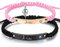 NEHZUS personnaliser Bracelet manchette Bracelet sa corde à la main tressée ID nom correspondant Couples Bracelets pour amoureux gravure personnalisée (Je t'aime)