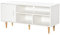 HOMCOM Mueble de TV para Televisores de hasta 60 Mesa para TV de Salón Comedor Moderna con Armario y 3 Compartimentos 120x40x55 cm Blanco