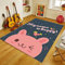 Teppich Vorzimmer Gebetsteppich Kinder Kleinkindmatte Rosa Bunny Muster Kristall Samtgewebe Weiche Touch 160X230CM Gamer Teppich