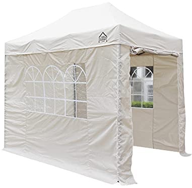 All Seasons Gazebos 3x2m Heavy Duty Fully Waterproof Pop up Gazebo with 4 Side Walls - Beige