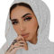 ANKOMINA Weicher Damen-Schal, Chiffon, Strass, Langer Modischer Muslimischer Hijab-Kopftuch, Hellgrau, Einheitsgröße