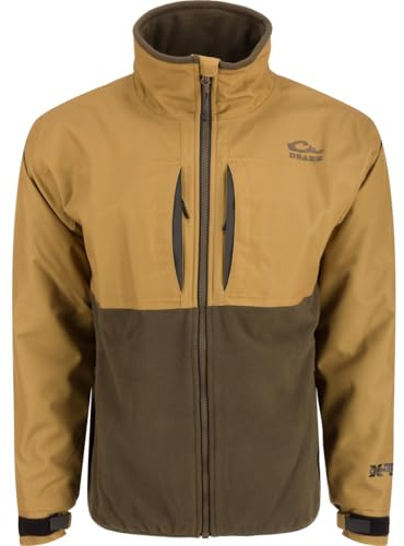 Drake Waterfowl Men's MST CommandXT Eqwader Full-Zip Waterproof Windproof Breathable Resistant Hunting Jacket, Field Khaki