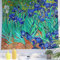 Berkin Arts Decor Wandteppich zum Aufhängen, Hintergrund aus hochwertigem Polyesterstoff Post-Impressionismus Bunte pastose Pinselstriche 150 x 200 CM(Vincent van Gogh-Irissen)