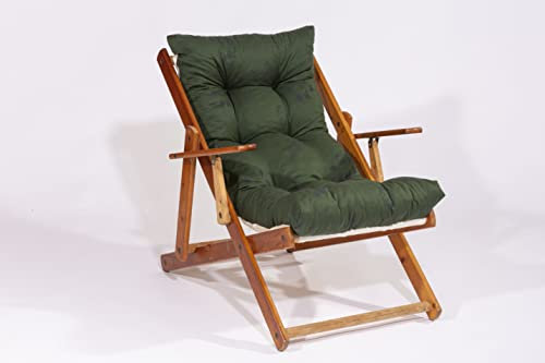 TECNOCUCI Cuscino Imbottito per Poltrona Sdraio Relax (115x55) - 100% Made in Italy - Ricambio Ideale per Interni ed Esterni (Giardini, Cortili, terrazzi) - Disponibili Diversi Colori