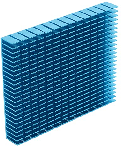 Aluminium-Kühlkörperkühlung 150 X 120 X 20 Mm/5,91 X 4,72 X 0,79 Zoll Kühlrippen Passive Kühler für Leiterplatten und Chip-Kühlkörper (Blau)