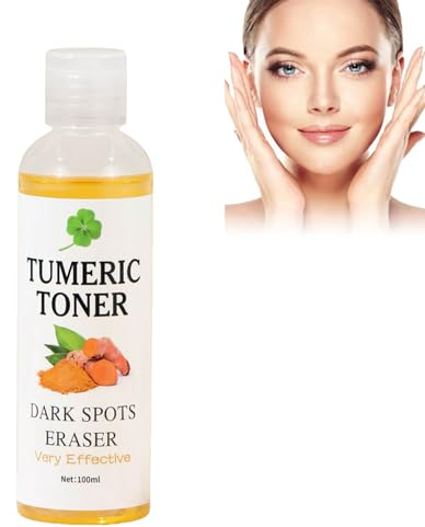 Kurkuma-Toner, Gesichtswasser, Poren Verkleinern, Feuchtigkeitsspendender, Aufhellender Anti-Aging-Toner, Repariert Mattheit und Akne, mit Niacinamid – Mischhaut bis Fettige Haut (100 ml) (1PC)