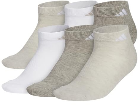 adidas Damen Athletic Cushioned 6er Pack Low Cut Niedrig geschnittene Socken, Alumina Beige/Weiß/Wonder Beige, Medium