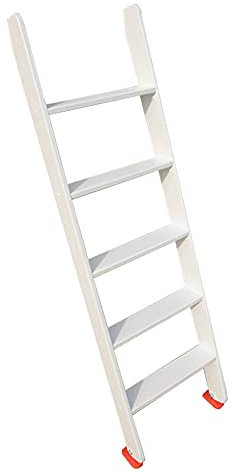 AAMNA Échelle de lit Échelle de lit superposé en Bois Blanc Laiteux, 44 cm de Large, échelle de Camping-Car Facile à Installer, échelle de lit à Support réglable Robuste, échelle de Grenier pour l