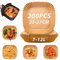 Sungoup Carta Forno per Friggitrice Ad Aria 23-27cm,200 Pezzi Antiaderente Impermeabile Antiolio Carta per Friggitrice Ad Aria,Fogli Friggitrice Ad Aria per 7-12L Air Fryer,Compatibile con COSORI