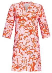 Chérie Line Kleid im Tunika-Stil mit 3/4 Arm Farbe Koralle, Größe 44