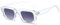 RUNHUIS Vintage Rechteckige Sonnenbrille für Damen Herren, Retro Sechseck Kleine dicke Rahmen Getönte Chunky Brille Transparent/Purpurgrau