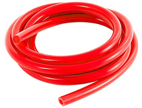 Adunsiaoto Tubos Flessibile Riscaldatore Tubo Vuoto in Silicone, Alta Temperatura Tubo Per Vuoto In Silicone, Tubo in Silicone ad Alte Prestazioni per auto, Tubi Flessibili in Silicones(Rosso)