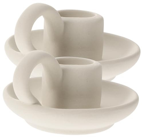 VINTORKY 2st Kerzenhalter Aus Porzellan Teelichtbehälter Dekorative Kerzenhalter Teelichthalter Modern Kerzenhalter Für Teelichter Ornament Weiß Kandelaber Haushalt Keramik