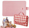 Picknickdecke 200x200 cm, Picknickdecke Wasserdicht mit Tragegriff, Faltbare Stranddecke,Groß Campingdecke für 6-8 Personen,XXL Picknickdecke rot,Tragbare Picnic Decke für Strand,Reisen,Camping,Garten