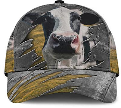 Generic Schirmmütze Basecap Kuh Trucker Baseballcap Retro Baseball Cap Verstellbare Baseball Kappe Für Herren, Damen, Running