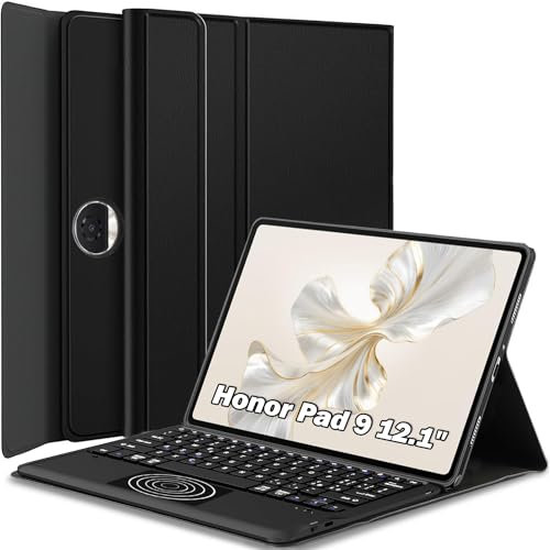 Wineecy Touchpad Tastiera Custodia per Honor Pad 9 12.1 Pollici Tablet 2024 [Layout Italiano] - Rimovibile Magnetica Wireless Bluetooth Keyboard e Slim Cover (Honor Pad 9)