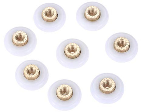 8 Stück Bad-/Duschtürrollen/Läufer, Rollen, Riemenscheiben, 18 mm Durchmesser, Rad, Ersatzteil for Duschkabinen, Läufer