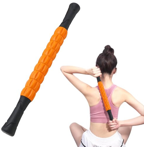 Verstellbarer Muskelroller Stick – 9 Rollen für Tiefengewebemassage, Triggerpunkte, myofasziale Entspannung, tragbares Therapiewerkzeug für Beine, Quads, Wadenmuskelkater, Erholung – Zuhause,