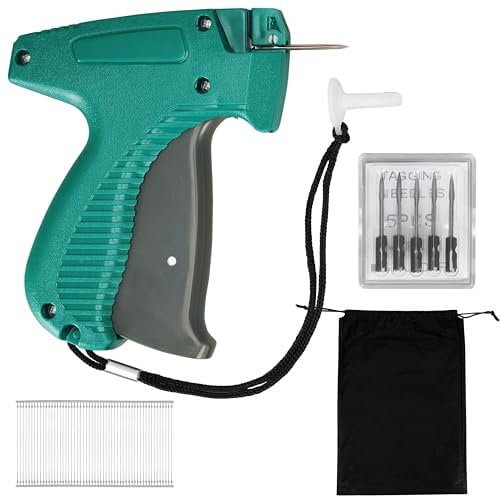 BELLE VOUS Pistola Aggiusta Vestiti - Cucitrice Portatile per Tessuti - Sparapunti per Orlo e per Cucire Micro Punti - Fissatore Rapido da Cucito - Quick Clothing Fixer Set