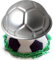 JPSDOWS Fußball-Kuchenform - 3,14 Zoll Sportfußball-Kuchenform, Aluminiumlegierung Antihaft-Backwerkzeuge, Kuchenzubehör