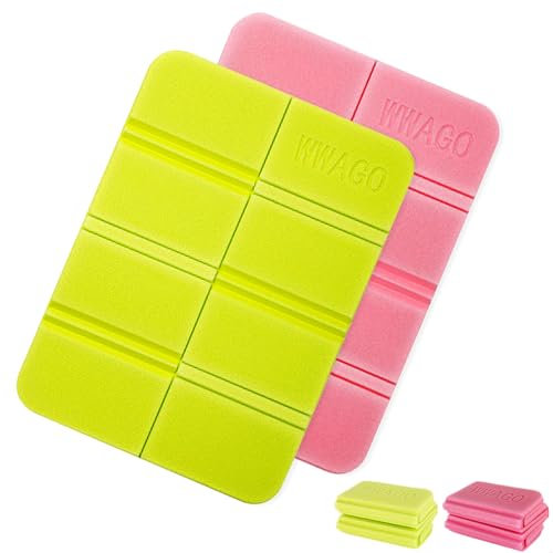 ZYETGH Set di 2 cuscini da seduta per esterni, pieghevoli, per bambini, per esterni, per escursioni, per parco giochi, giardino, stadio, campeggio, escursionismo