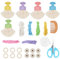 HO2NLE 6 Set DIY Macrame Kit Macrame Christmas Kit for Beginners Christmas Macrame Kit Macrame Christmas Craft Kit Wall Door Hanging Decoration for Xmas Tree Hanging Decorations Idea Gift