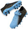 LECYGNB Boys Football Boots Kids Girls Athletics Training Astro Turf Soccer Shoes Teenager Profession Competition Indoor Outdoor Sneakers Unisex Blue Cyan UK 3
