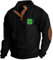 Herren Hoodie Men's Winter Plus Velvet Thickened Warm Cold Proof Heavy Sweatshirt Top V Ausschnitt Herren Sexy (Black, L)