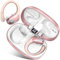 Cascos Inalámbricos Deportivos, 75H Auriculares Bluetooth 5.3 con 4 ENC Cancelacion Ruido Mic, Cascos Bluetooth HiFi Sonido, Auriculares Running IP7 Impermeable Android Ios, Pantalla LED, Oro Rosa
