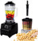 Blender Smoothie Maker 4500W, 2L Double Cups Smoothie Maker with 600ml Grinder, Jug Blenders for Kitchen, Smoothie Blender Max 48000 RPM, 6 Sharp Blades,For Liquidisers,Ice,Fruit,Meat